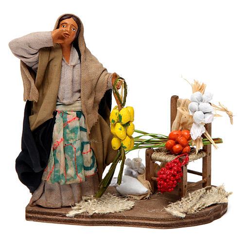 Woman fruiterer Neapolitan Nativity Scene 12 cm 1