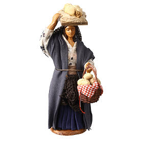 Femme qui porte le pain pour crèche napolitaine 12 cm