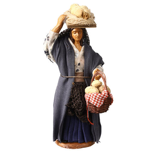 Woman Carrying Bread Neapolitan nativity 12 cm 1