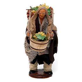 Man with Basket of Grapes Neapolitan nativity 12 cm