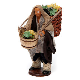 Man with Basket of Grapes Neapolitan nativity 12 cm