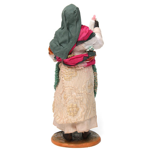 Gypsy with Child in arms for Neapolitan nativity of 30 cm 4