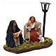 Couple sitting under a lamppost for Neapolitan Nativity Scene 10 cm s2
