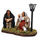 Couple sitting under a lamppost for Neapolitan Nativity Scene 10 cm s3