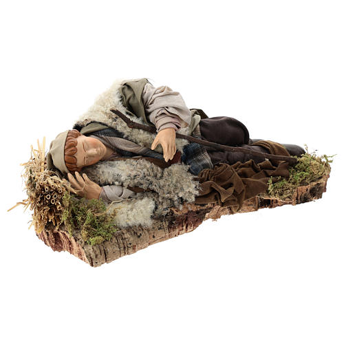 Sleeping shepherd for Neapolitan Nativity Scene 30 cm 4