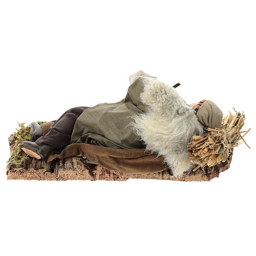 Sleeping shepherd for Neapolitan Nativity Scene 30 cm 5