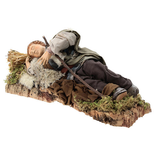 Pasterz śpiący Benino do szopki z Neapolu, 30 cm 3