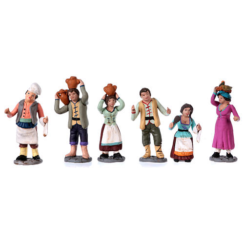 Personaggi presepe terracotta 10 cm presepe napoletano set 36 pz 2