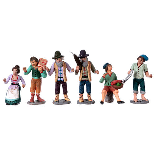 Personaggi presepe terracotta 10 cm presepe napoletano set 36 pz 5