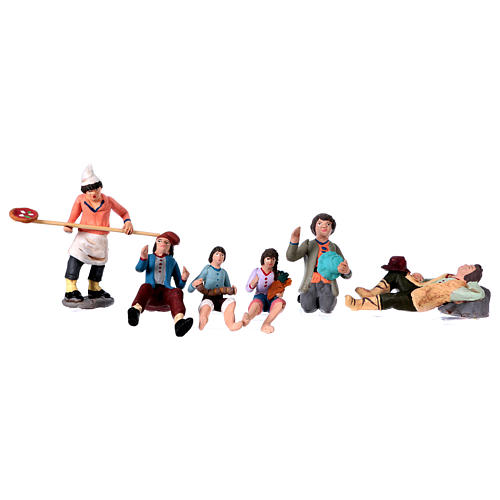 Personaggi presepe terracotta 10 cm presepe napoletano set 36 pz 7