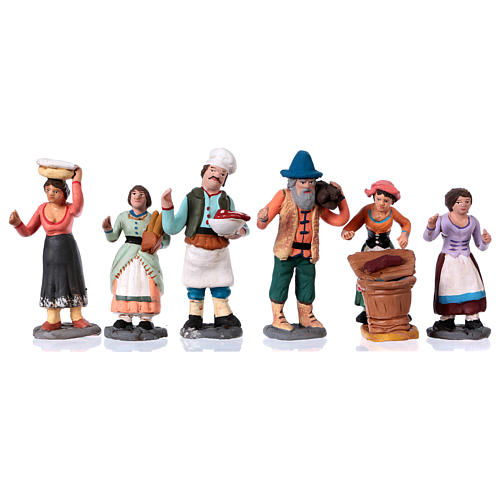 Peças presépio terracota com figuras 10 cm altura média conjunto 36 peças 6