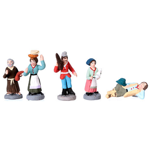 Figurines for Neapolitan Nativity Scene 40 pieces real height 4 cm 5