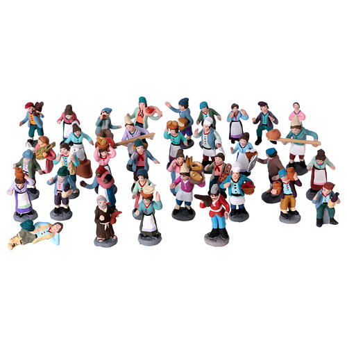 Santons pour crèche hauteur réelle 4 cm crèche napolitaine set 40 pcs 1