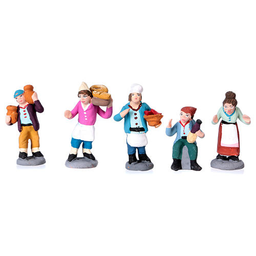 Figuras para presépio altura real 4 cm presépio napolitano conjunto 40 peças 6