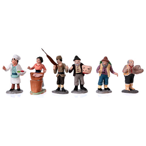 Santons crèche terre cuite h réelle 7 cm crèche napolitaine set 36 pcs 6