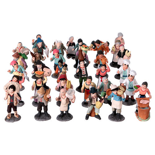 Figuras para presépio terracota altura real 7 cm presépio napolitano 36 peças 1