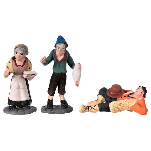 Neapolitan Nativity Scene 7 cm terracotta figurines, set of 36 7
