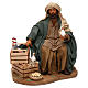 Sitting man with hens for 24 cm Nativity Scene s1