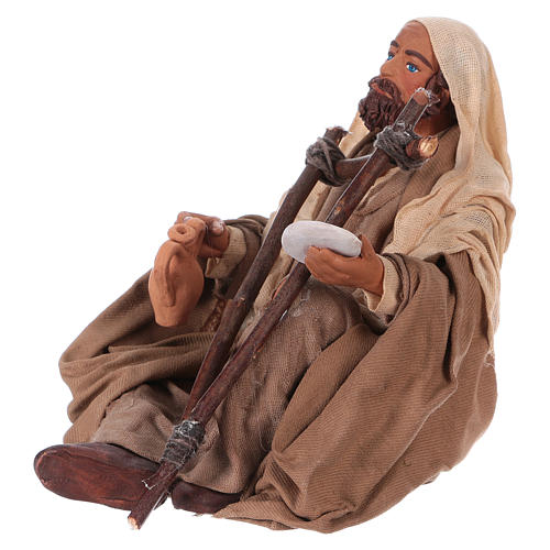 Sitting beggar 24 cm for Neapolitan Nativity Scene 3