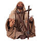 Sitting beggar 24 cm for Neapolitan Nativity Scene s1