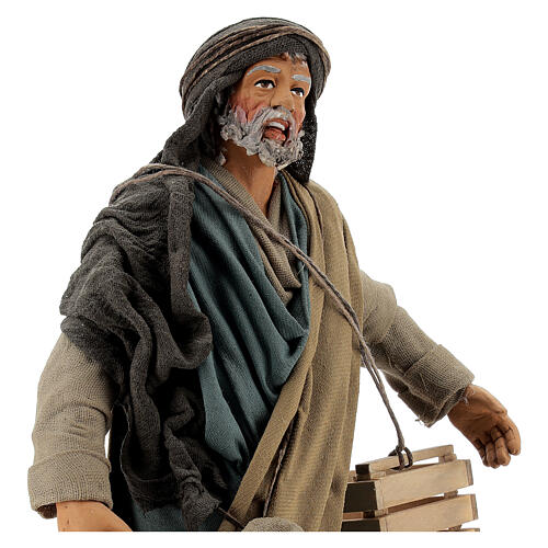 Man with tub and wooden box 30 cm for Neapolitan Nativity Scene 2