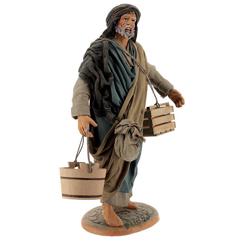 Man with tub and wooden box 30 cm for Neapolitan Nativity Scene 4