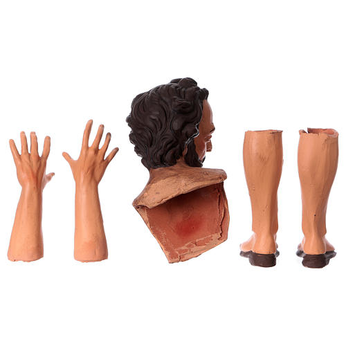 Körperteile-Set aus Terrakotta, Heiliger Josef, für 35 cm Krippe 6