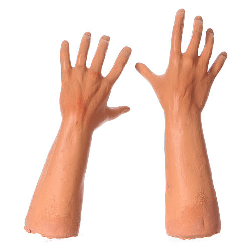 Cabeça mãos pés São José para presépio com figuras de 35 cm altura média 4