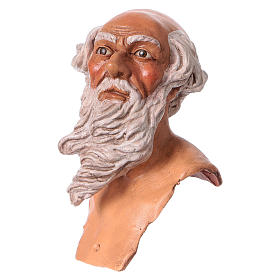 Körperteile-Set aus Terrakotta, Heiliger König mit weißem Bart, für 35 cm Krippe