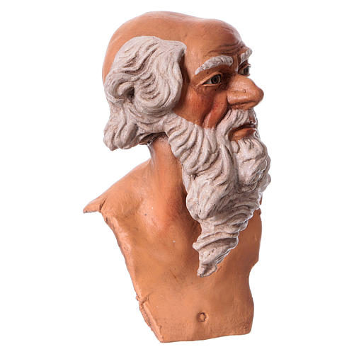 Körperteile-Set aus Terrakotta, Heiliger König mit weißem Bart, für 35 cm Krippe 3