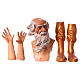 Körperteile-Set aus Terrakotta, Heiliger König mit weißem Bart, für 35 cm Krippe s1