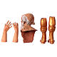 Körperteile-Set aus Terrakotta, Heiliger König mit weißem Bart, für 35 cm Krippe s6