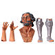 Körperteile-Set aus Terrakotta, Heiliger König, kniend, für 35 cm Krippe s1