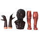 Körperteile-Set aus Terrakotta, Heiliger König mit dunklem Bart, für 35 cm Krippe s1