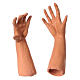 Mãos cabeça pés terracota Flautista para presépio com figuras de 35 cm altura média s4