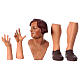 Mãos cabeça pés terracota Gaiteiro para presépio com figuras de 35 cm altura média s1