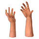 Mãos cabeça pés terracota Gaiteiro para presépio com figuras de 35 cm altura média s4