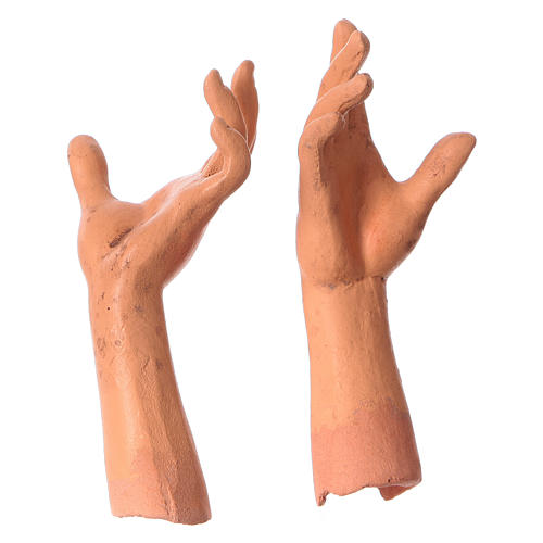 Körperteile-Set aus Terrakotta, junge Frau, für 35 cm Krippe 4