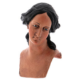 Körperteile-Set aus Terrakotta, dunkelhaarige Frau, für 35 cm Krippe