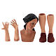 Körperteile-Set aus Terrakotta, dunkelhaarige Frau, für 35 cm Krippe s1