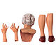 Körperteile-Set aus Terrakotta, ältere Frau, für 35 cm Krippe s6