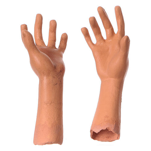 Tête mains et pieds pour santon Femme crèche 35 cm 4