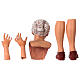Głowa ręce i stopy do figurki kobiety szopka 35 cm s6