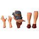 Körperteile-Set aus Terrakotta, alte Frau, für 35 cm Krippe s6