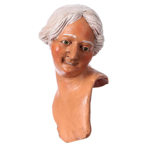 Körperteile-Set aus Terrakotta, Frau mit weißem Haar, für 35 cm Krippe 2