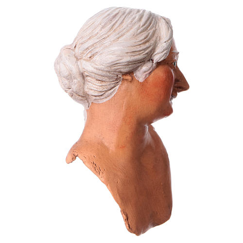 Körperteile-Set aus Terrakotta, Frau mit weißem Haar, für 35 cm Krippe 3