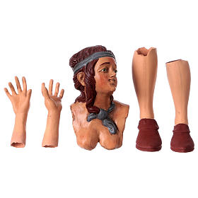 Körperteile-Set aus Terrakotta, Magd, für 35 cm Krippe