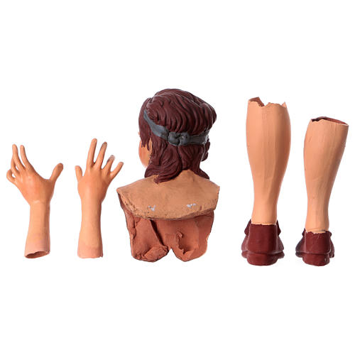 Körperteile-Set aus Terrakotta, Magd, für 35 cm Krippe 6