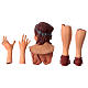 Körperteile-Set aus Terrakotta, Magd, für 35 cm Krippe s6