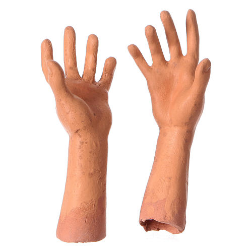 Mãos cabeça pés terracota Pastorinha para presépio com figuras altura média 35 cm 4